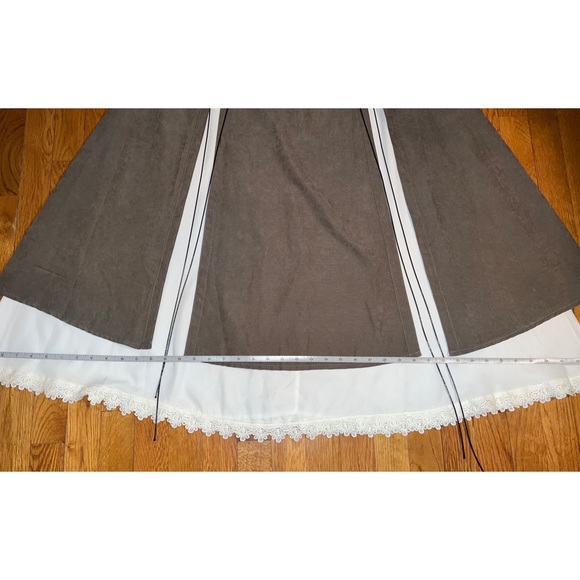BROWN SAGE FAUX SUEDE SKIRT - Picture 8 of 10